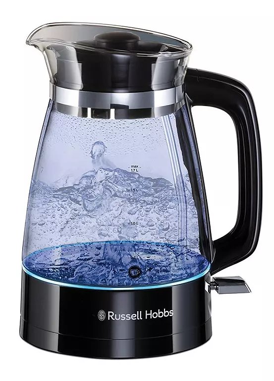 Russell Hobbs 26080 Classic Glass Kettle - Black, 1.7 Litre