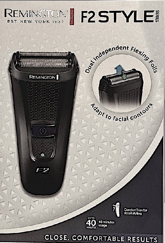 Remington F2 Style F2002 Cordless Electric Foil Shaver with Pop-Up Trimmer