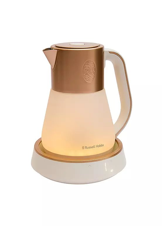 Russell Hobbs 27450 Calm Glass Variable Temperature Kettle, 1.7L, Copper Accents
