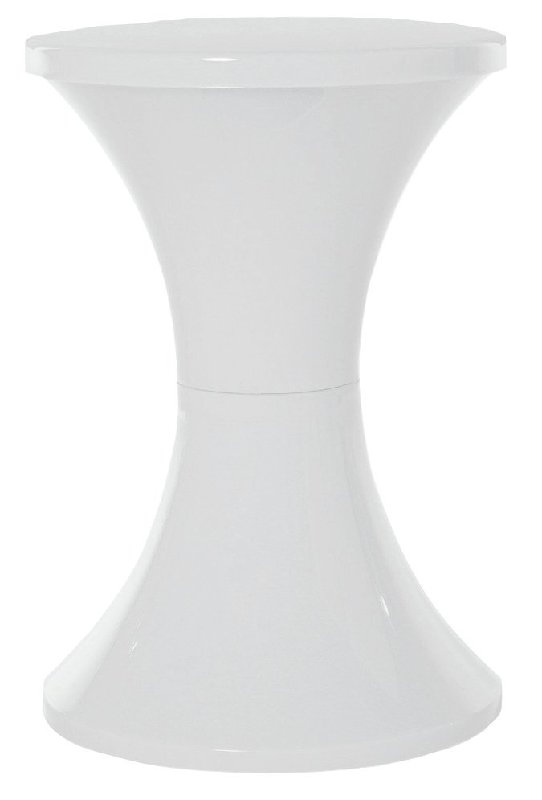 Tam Tam Plastic Stool - White with Hidden Storage