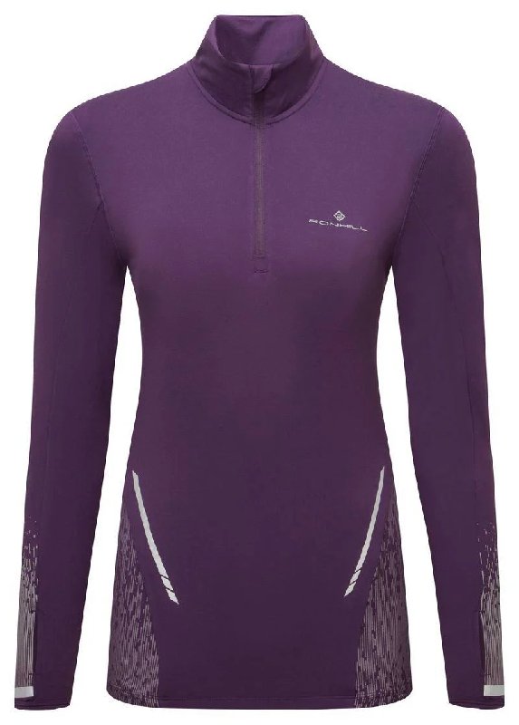 Ronhill Tech Reflect Half Zip Long Sleeve Women's Running Top - Purple