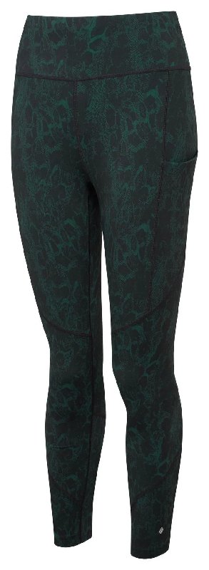 Ronhill Tech Women's 7/8 Running Tights in Green Seaweed/Medusa