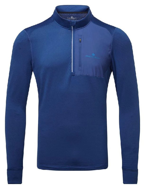 Ronhill Tech Winter Half Zip Long Sleeve Running Top - Men's Blue