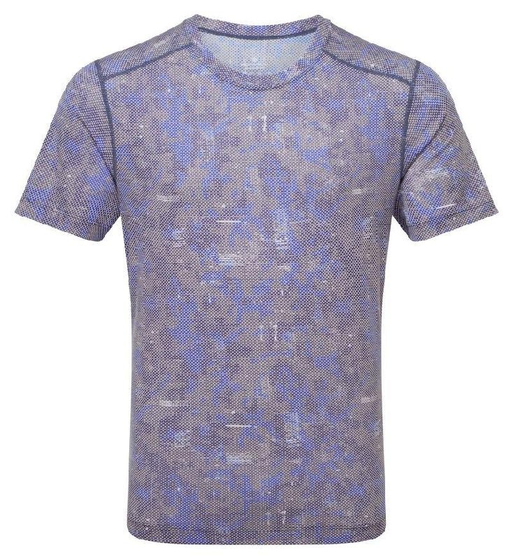 Ronhill Men's Tech Golden Hour T-Shirt - Dark Blue (Ocean Pixel)