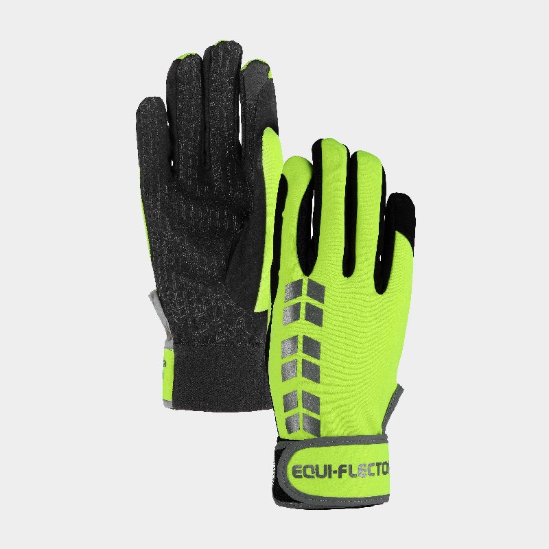 Equi-flector Riding Gloves with Reflective Stripes and Silicone Grip