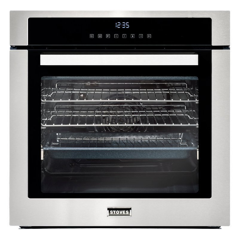 Stoves SEB602TCC Stainless Steel Built-In Single Electric Oven, 73L Capacity, A Energy Rating
