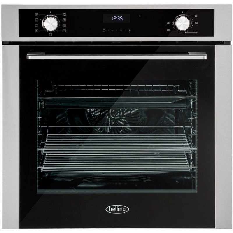 Belling BI603MF STA Built-in Electric Single Oven, Stainless Steel, 72L Capacity, Catalytic Cleaning