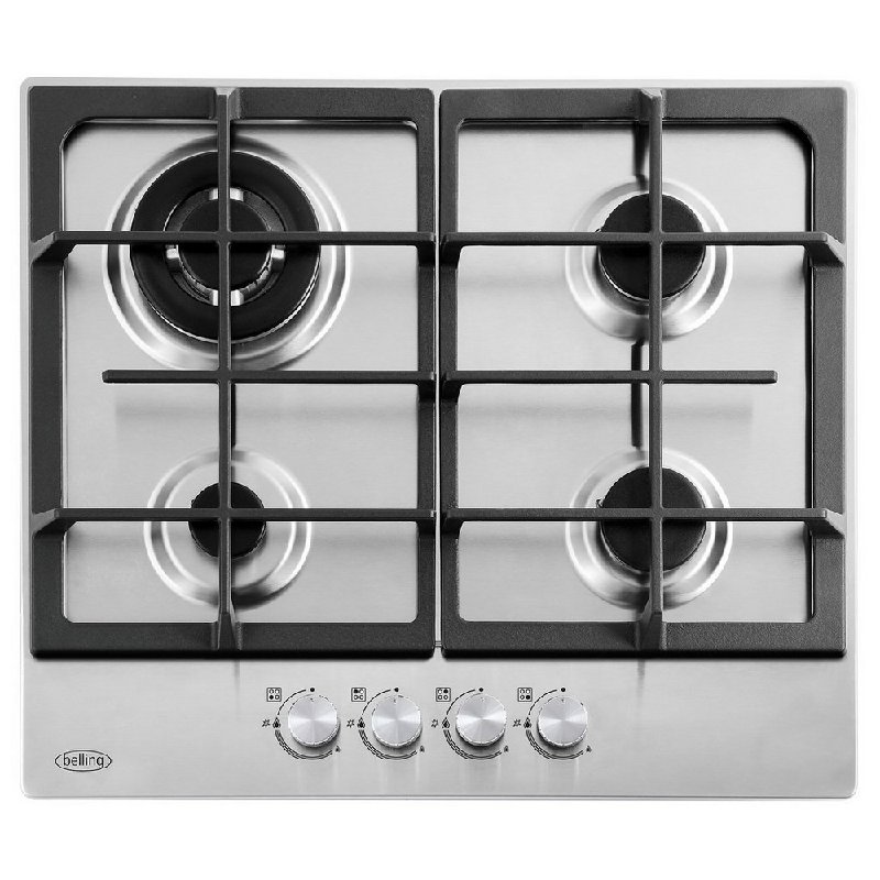 Belling GHU603CI Stainless Steel 60cm 4 Burner Gas Hob with Wok Burner