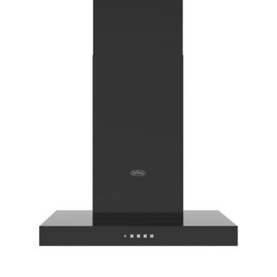 Belling BEL CHIM 603T Black T-Shape Extractor Hood with LED Lighting, 580m³/h