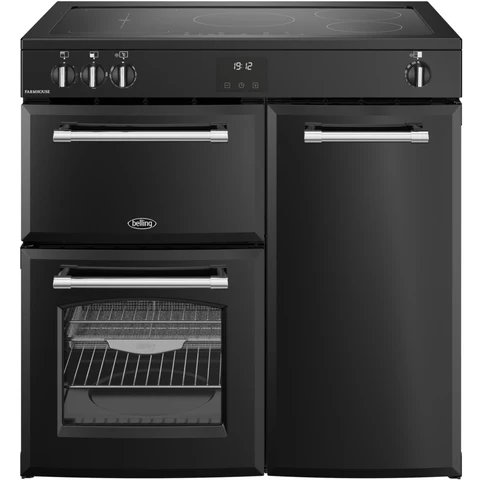Belling RCA Farmhouse 90Ei B 444411823 Black 90cm Induction Range Cooker with 174L Capacity