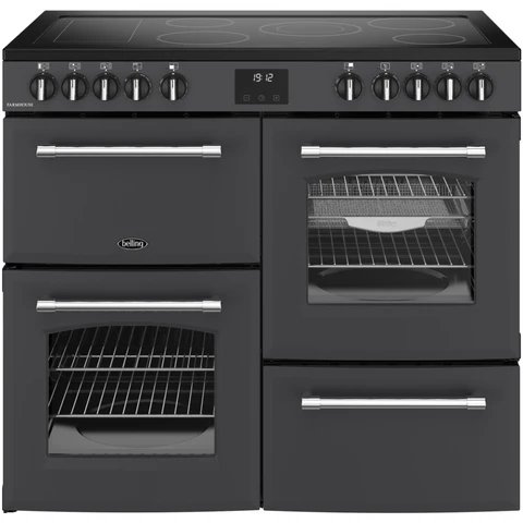Belling RCA Farmhouse 100E A 444411825 Grey 100cm Range Cooker with AirFry