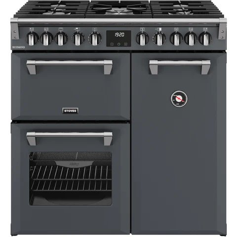 Stoves Richmond 90cm Dual Fuel Range Cooker - Anthracite Grey, 174L, Model 444411849