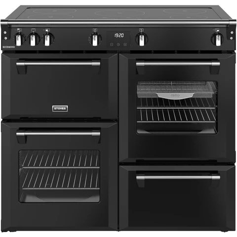 Stoves RCA RICH 100Ei TCH BL 444411859 Black 100cm Induction Range Cooker with 196L Quad Oven