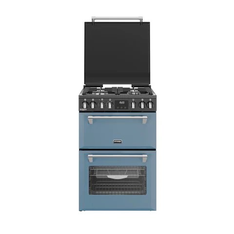 Stoves Deluxe 60cm Dual Fuel Range Cooker in Twilight Blue with 4 Burners