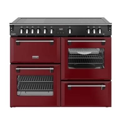 Stoves Richmond DX 110cm Electric Induction Range Cooker in Garnet Red