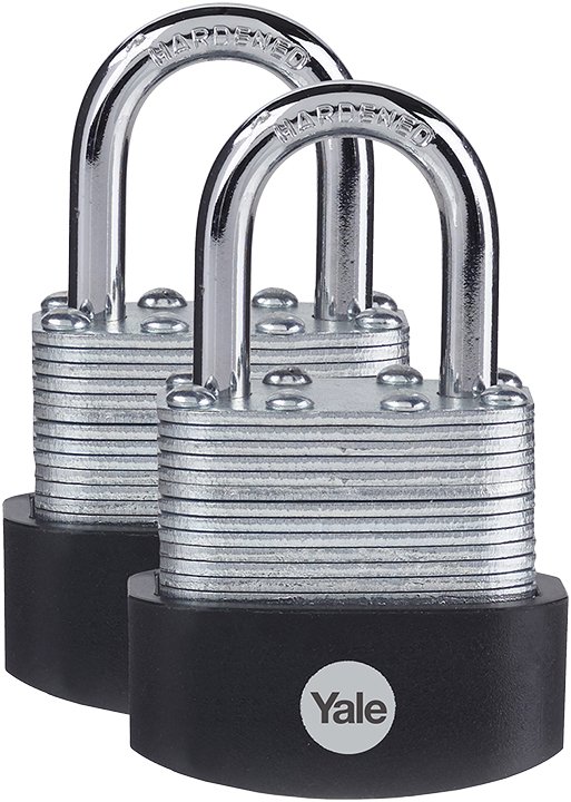 Yale Y125B Laminated Steel Padlock 40mm 3 Pack