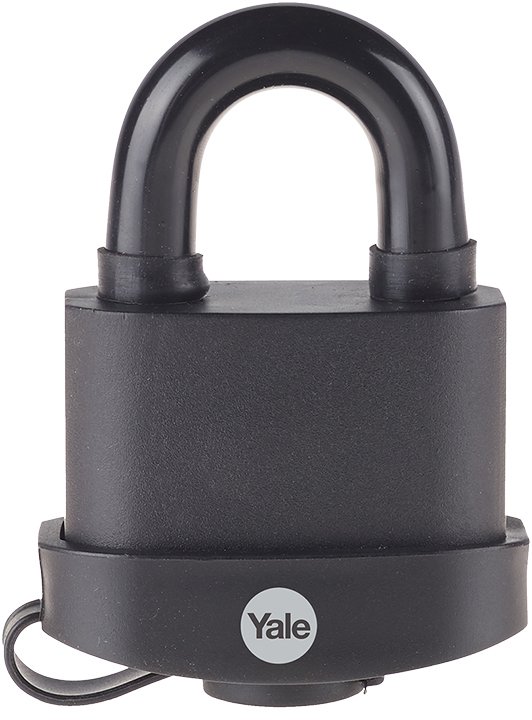 Yale Hasp & Weatherproof Steel Padlock 61mm Black