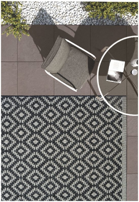 Homemaker Genesis Grey Indoor Outdoor Rug, 200cm x 67cm