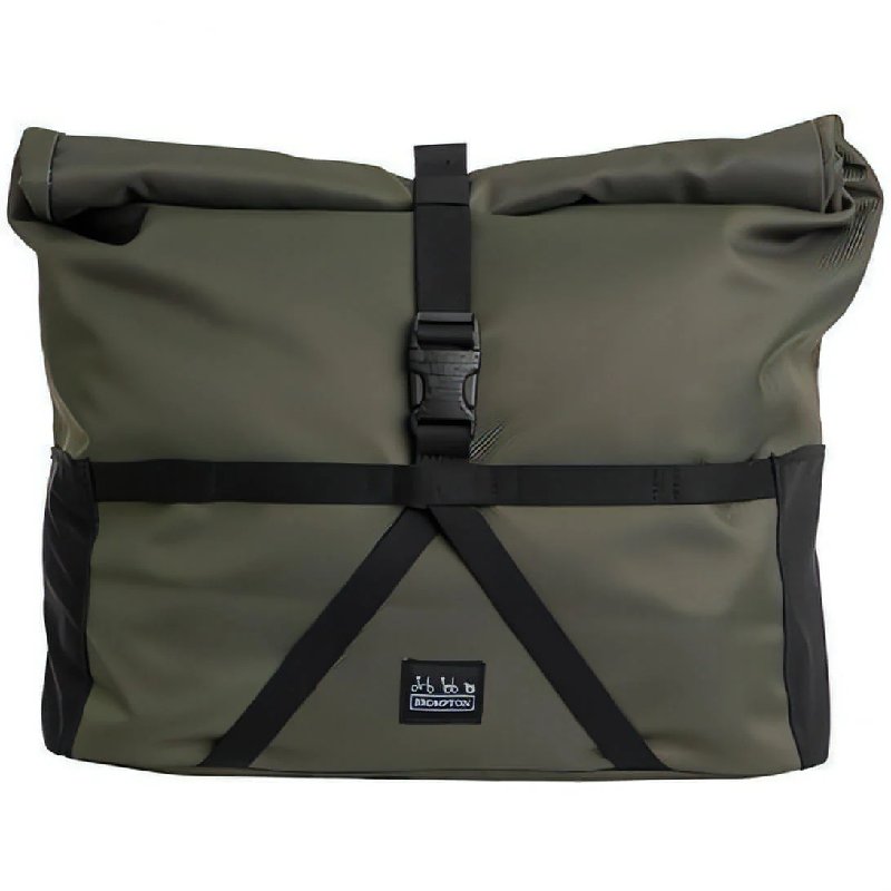 Brompton Borough Medium Roll Top Cycling Bag - Olive Green, 14 Litre