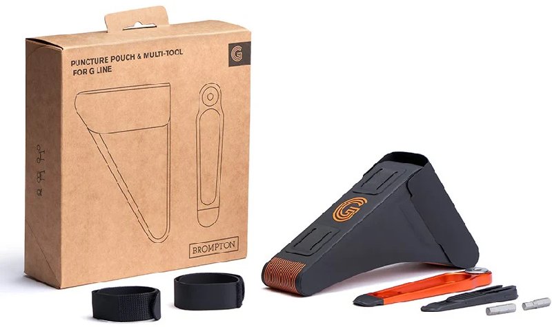 Brompton G Line 20 Inch Puncture Pouch Multitool and Inner Tube in Black