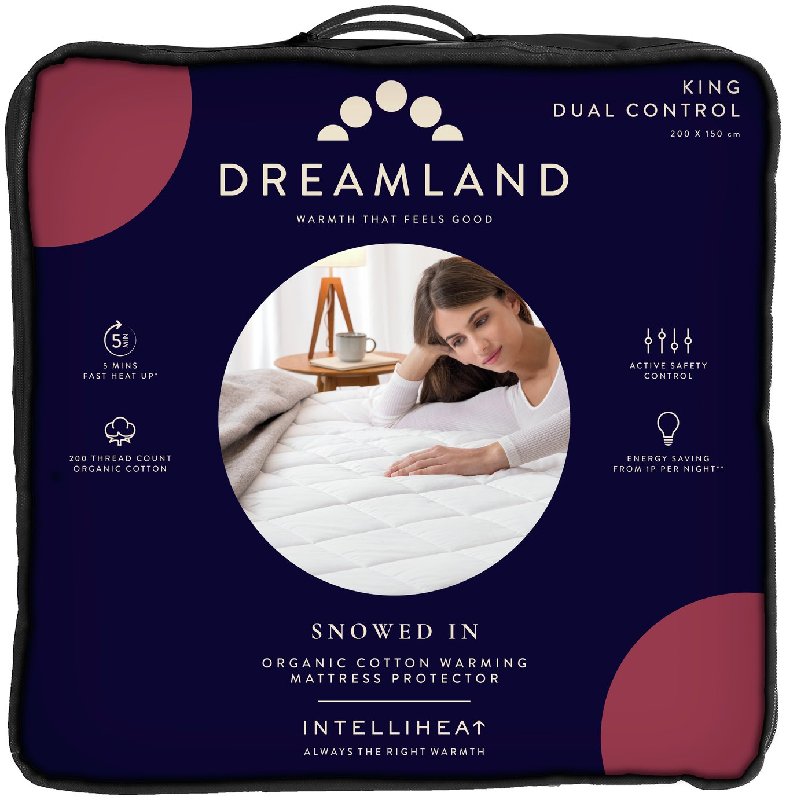 Dreamland Electric Mattress Protector DualControl, King Size with Two Independent Controls