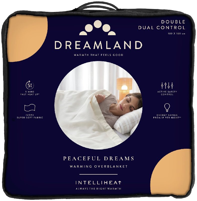 Dreamland Electric Overblanket Dual Control Double 180x180cm