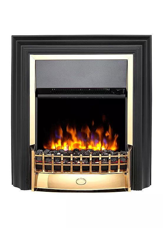 Dimplex Cheriton Deluxe 2kW Electric Freestanding Fire with Brass Finish