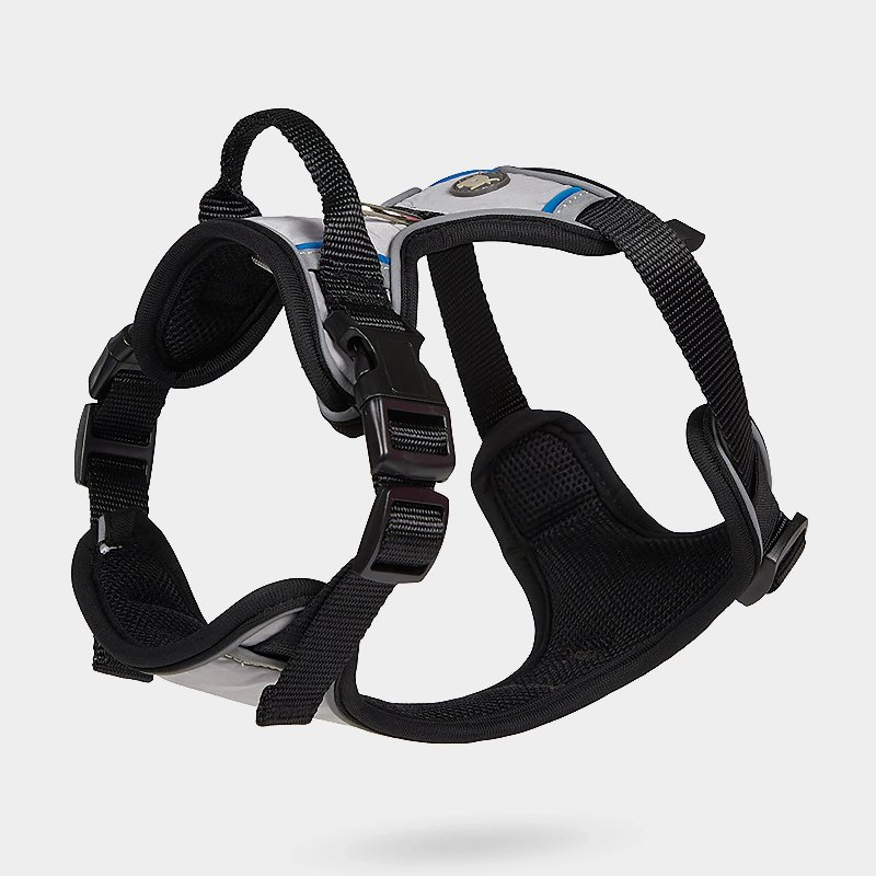 Petface Outdoor Paws Adventure Harness in Silver/Grey, Medium Size (38-50cm chest)