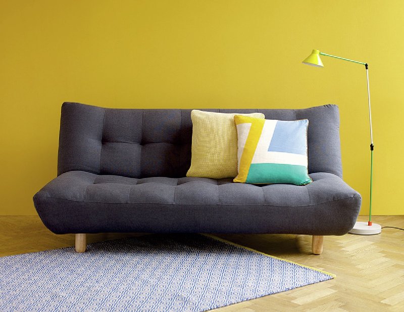 Habitat Kota 3 Seater Fabric Clic Clac Sofa Bed in Charcoal