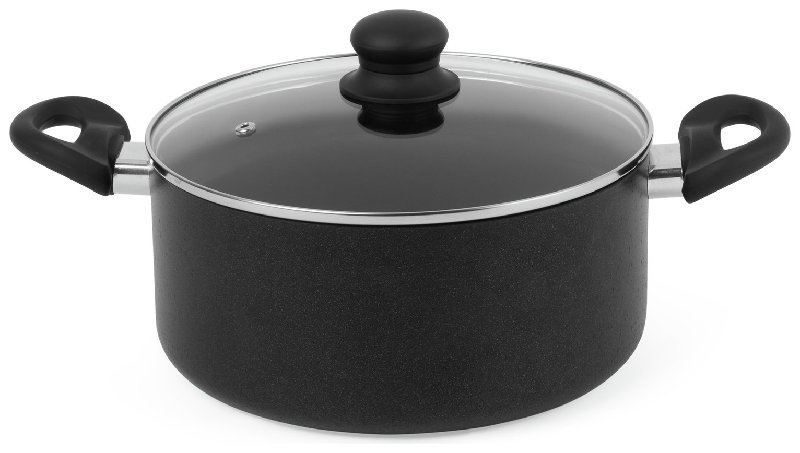 Russell Hobbs 24cm Diamond Stone Aluminium Stock Pot, 4.67 Litre Capacity