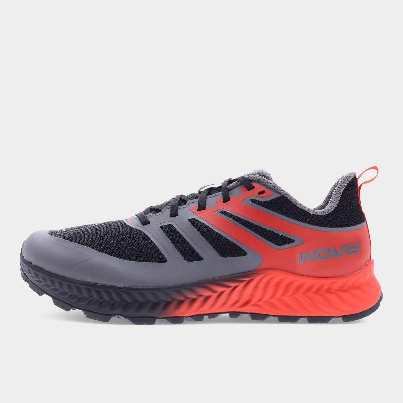 Inov-8 Men’s Trailfly Running Shoe - Black/Fiery Red/Dark Grey