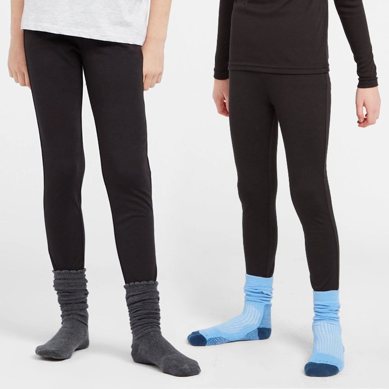 Peter Storm Kids' Thermal Baselayer Pants in Black