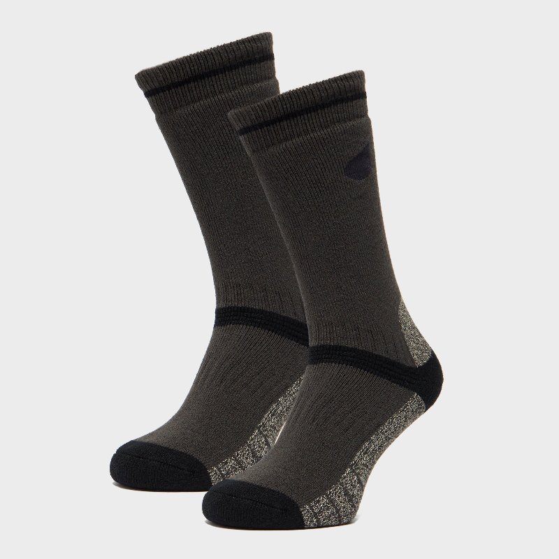 Peter Storm Men's Heavyweight Outdoor Socks 2-Pack - Dark Grey
