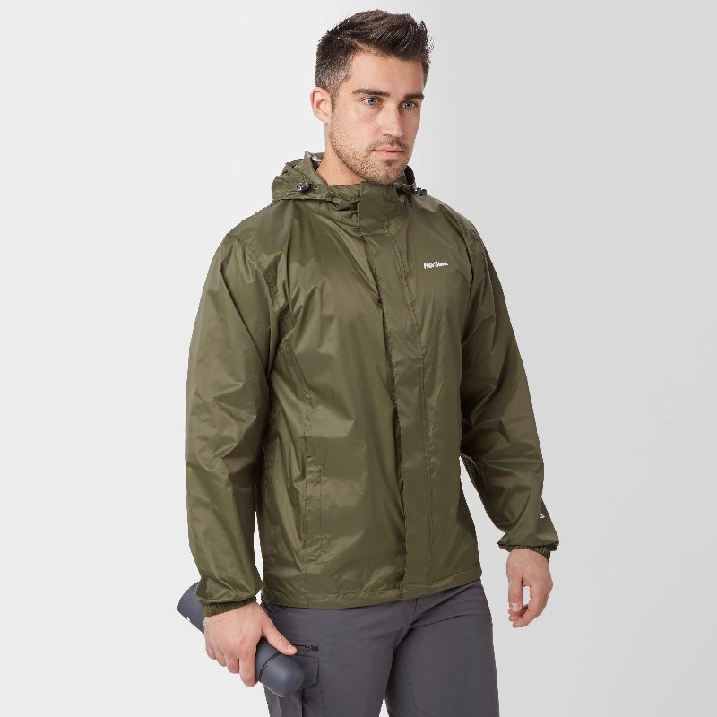 Peter Storm Men's Packable Waterproof Jacket in Khaki