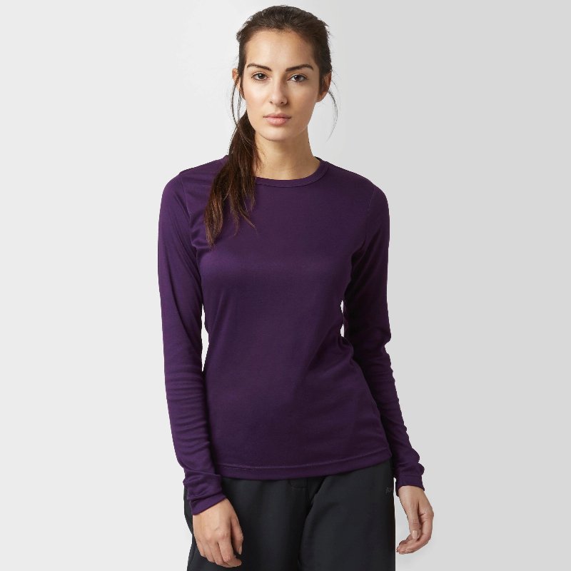Peter Storm Women's Long Sleeved Thermal Crew Neck Top in Purple