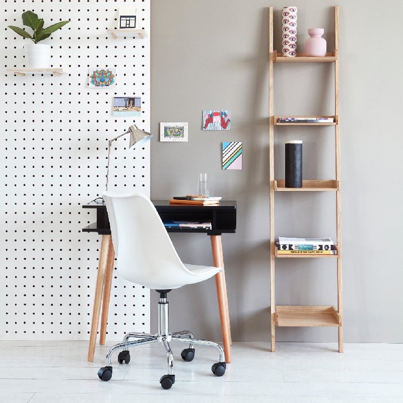 Habitat Jessie Oak Veneer Narrow Ladder Shelf, 181cm Height