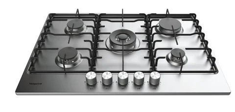 Hotpoint PPH 75P DF IX UK 75cm Stainless Steel 5-Zone Gas Hob with Wok Burner