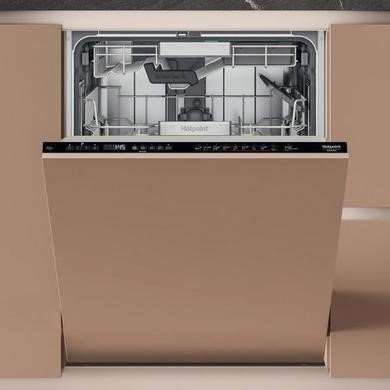 Hotpoint H8I HP42 L UK Hydroforce Integrated Dishwasher, 14 Place Settings, Black Control Panel