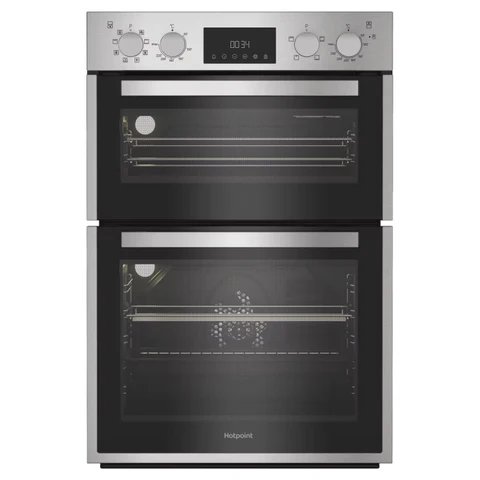 Hotpoint DIH82DIX Stainless Steel Built-In Double Electric Oven, 71L + 38L, A Energy Rating