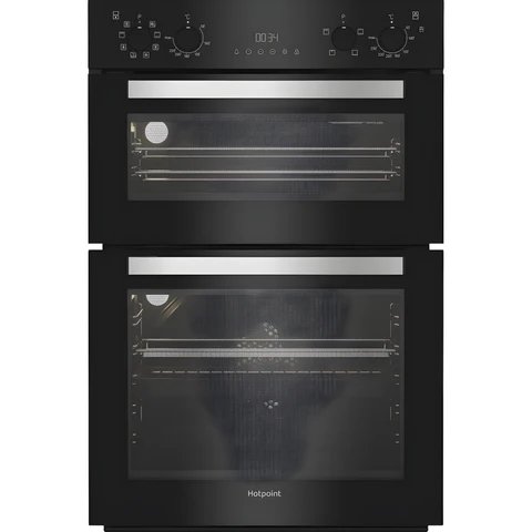 Hotpoint DIH 82G B Black Built-in Double Electric Oven - 109L Capacity