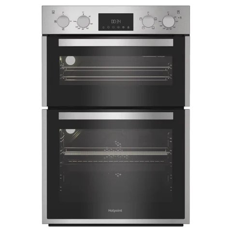 Hotpoint DIH 10D IX Stainless Steel Built-in Double Oven, 75L/38L, A Energy Rating