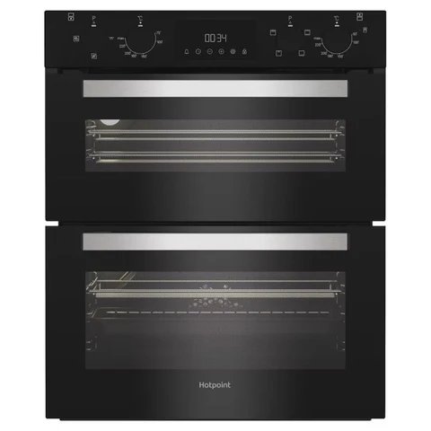 Hotpoint DUH 10D B Built-Under Double Oven - 86L - Black