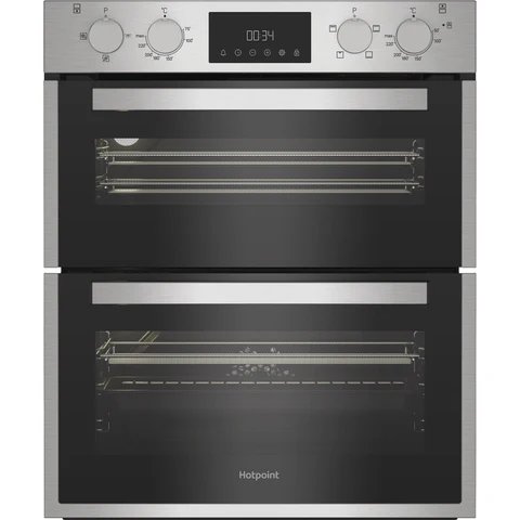Hotpoint DUH 10D IX Stainless Steel Built Under Double Electric Oven, 86L Total Capacity, A Energy Rating