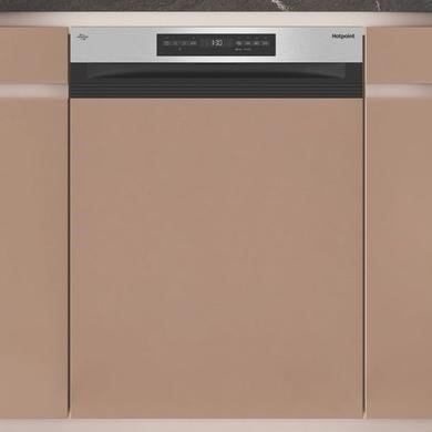 Hotpoint Maxi Space Semi-Integrated Dishwasher with Silver Control Panel - 15 Place Settings