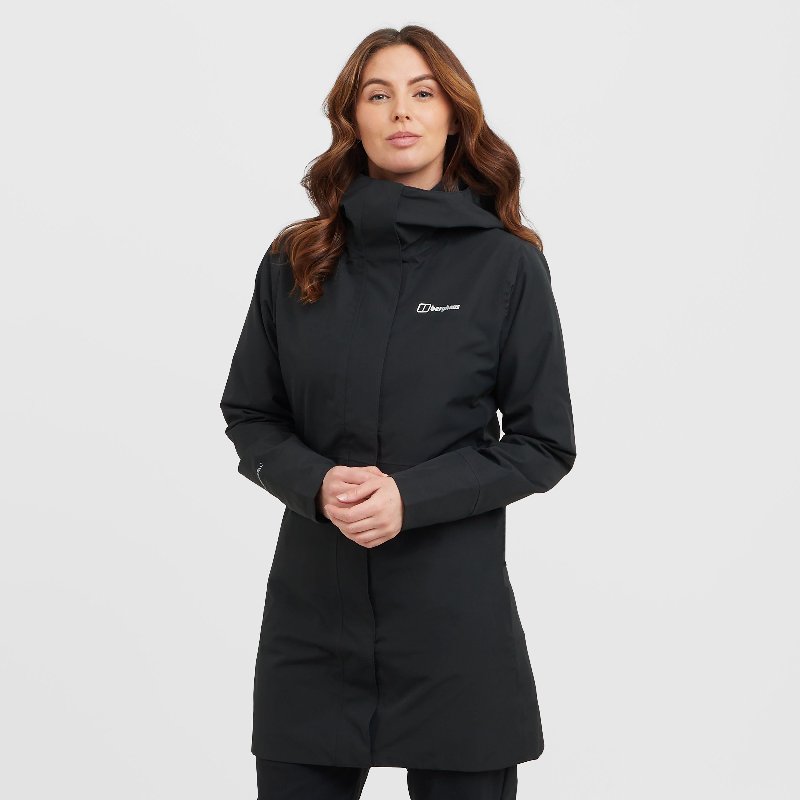 Berghaus Women's Omeara Long Waterproof Jacket - Black