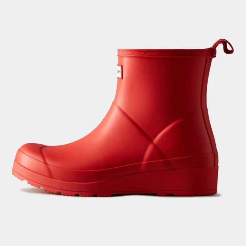 Hunter Women's Play Short Wellington Boots in Red