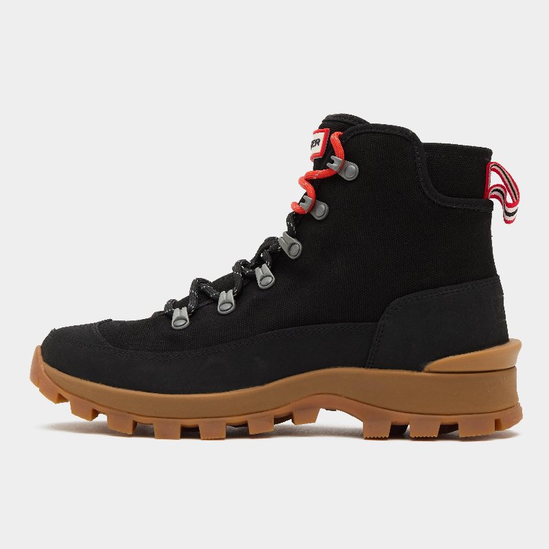 Hunter Women’s Canvas Desert Commando Boots in Black