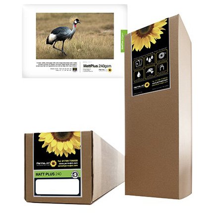 PermaJet Matt Plus 240gsm Inkjet Paper Roll, 13 Inch Width, 10 Metre Length