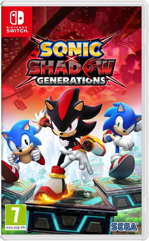 Sonic X Shadow Generations Nintendo Switch Game Physical Game Card