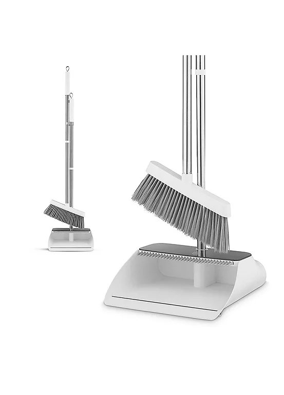 Swan Elevate Posture-Positive Long Handled Dustpan and Brush Set